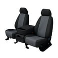 thumbnail image 1 of CalTrend Rear 60/40 Split Back & Solid Cushion Faux Leather Seat Covers for 2000-2002 Saturn SL2 - ST352-03LB Charcoal Insert with Black Trim, 1 of 3