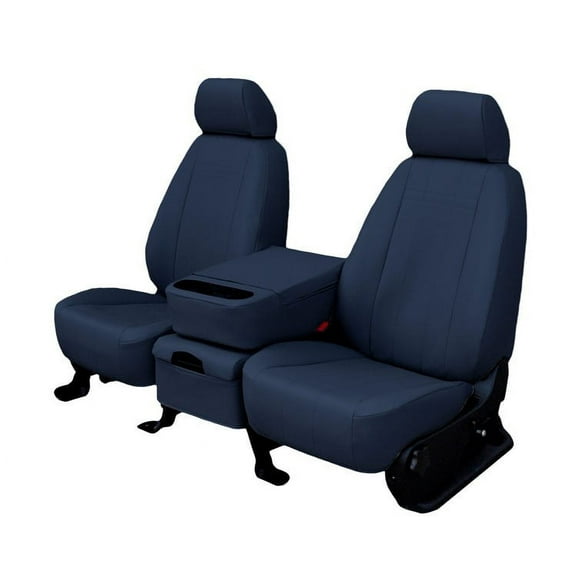CalTrend Rear 60/40 Split Back & Solid Cushion Faux Leather Seat Covers for 2001-2002 Honda Civic - HD369-04LX Blue Insert and Trim