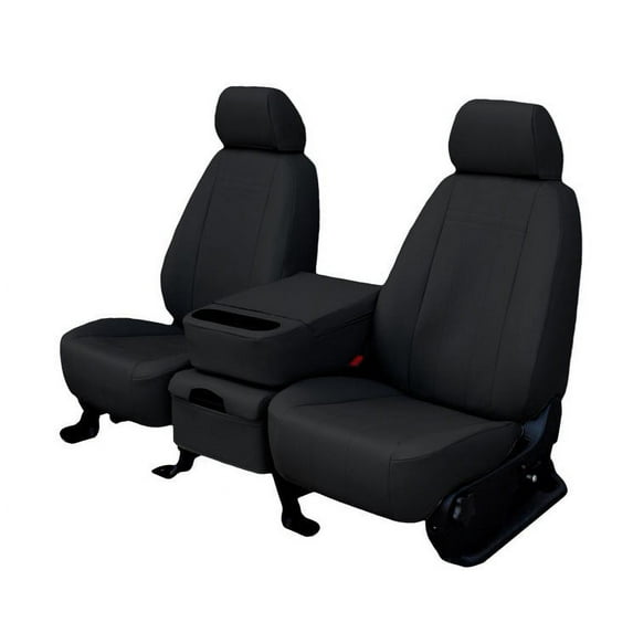 CalTrend Rear 60/40 Split Back & Solid Cushion Faux Leather Seat Covers for 2010-2011 Honda Accord Crosstour - HD398-01LX Black Insert and Trim