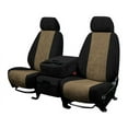 thumbnail image 1 of CalTrend Rear 60/40 Split Back & Solid Cushion MicroSuede Seat Covers for 2007-2010 Chevy Aveo - CV432-06SB Beige Insert with Black Trim, 1 of 3