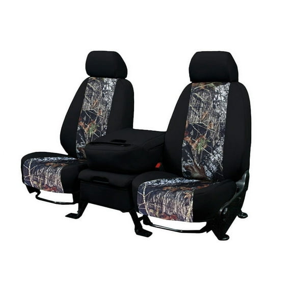 CalTrend Rear 60/40 Split Back & Solid Cushion Mossy Oak Seat Covers for 2021-2022 Ford Bronco Sport - FD573-78MB New Brake Up Insert with Black Trim