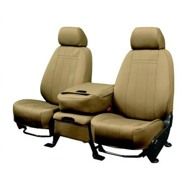 CalTrend Rear 60/40 Split Back & Solid Cushion NeoPrene Seat Covers for 2012-2017 Chevy/GMC Equinox|Terrain - CV482-06PA Beige Insert and Trim