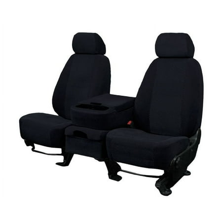 CalTrend Rear 60/40 Split Back & Solid Cushion O.E. Velour Seat Covers for 2007-2007 Chevy Aveo - CV433-01RS Black Monarch Insert with Classic Trim