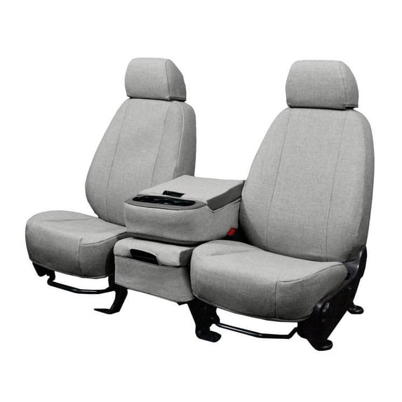 CalTrend Rear 60/40 Split Back & Solid Cushion Tweed Seat Covers for 2011-2012 Scion tC - TY291-08TA Light Grey Insert and Trim