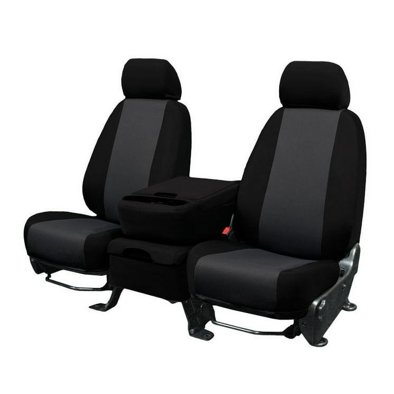 CalTrend Rear 60 40 Split Bench EuroSport Seat Covers for 2017 2019 Ford Escape FD532 03HB Charcoal Insert with Black Trim Walmart