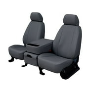 CalTrend Rear 60/40 Split Bench Faux Leather Seat Covers for 2008-2010 Chevy/GMC Traverse|Acadia - CV441-03LX Charcoal Insert and Trim