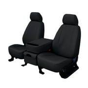 CalTrend Rear 60/40 Split Bench Faux Leather Seat Covers for 2015-2020 Chevy/GMC Tahoe|Suburban|Yukon - CV549-01LX Black Insert and Trim
