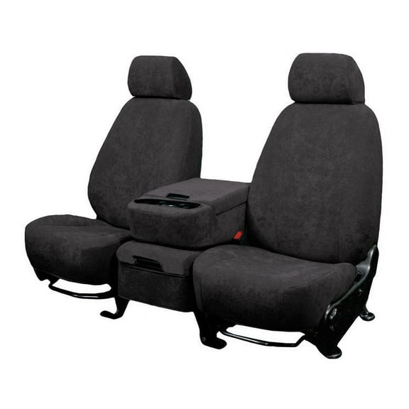 CalTrend Rear 60/40 Split Bench MicroSuede Seat Covers for 2007-2013 Cadillac Escalade EXT - CD423-03SA Charcoal Insert and Trim