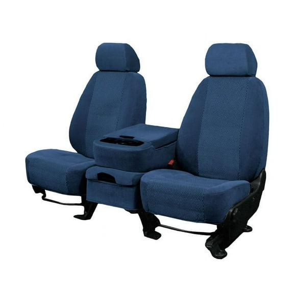 CalTrend Rear 60/40 Split Bench O.E. Velour Seat Covers for 2003-2006 Lincoln Navigator - LN105-04RS Blue Monarch Insert with Classic Trim