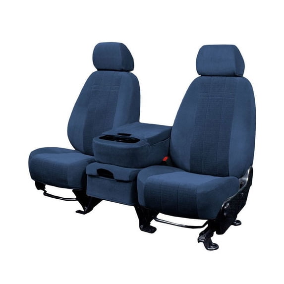 CalTrend Rear 60/40 Split Bench O.E. Velour Seat Covers for 2012-2017 Ford Fiesta - FD439-04RR Blue Premier Insert with Classic Trim