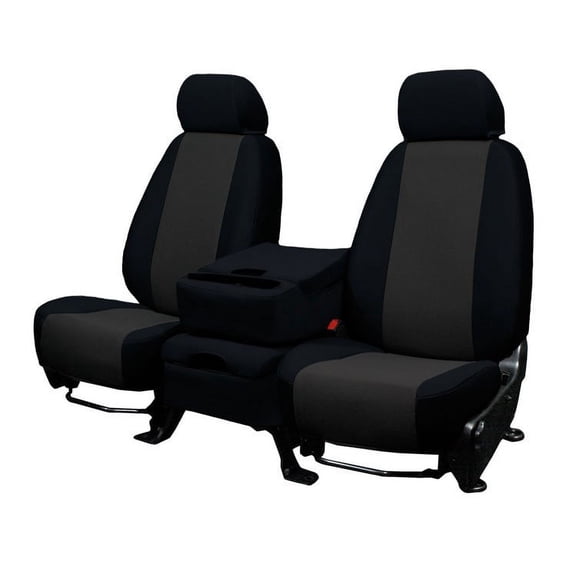 CalTrend Rear 60/40 Split Bench SportsTex Seat Covers for 2003-2006 Ford Expedition - FD238-03GG Charcoal Insert with Black Trim
