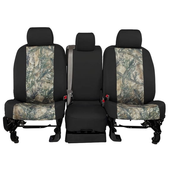 CalTrend Rear 60/40 Split Bench TRUETIMBER Seat Covers for 2008-2011 Toyota Sequoia - TY258-71KT MC2 Insert with Black Trim