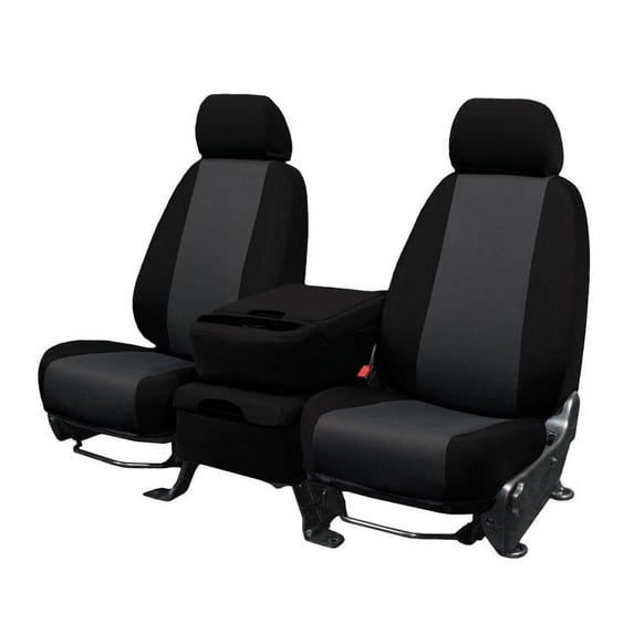 CalTrend Rear Buckets EuroSport Seat Covers for 2012-2015 Chevy Volt - CV503-03HB Charcoal Insert with Black Trim