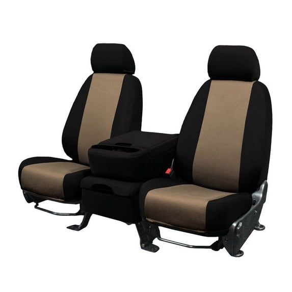 CalTrend Rear Buckets EuroSport Seat Covers for 2012-2015 Chevy Volt - CV503-06HB Beige Insert with Black Trim