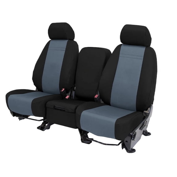 CalTrend Rear Cordura Seat Covers for 2010-2013 Kia Forte - KA112-03CC Charcoal Insert with Black Trim