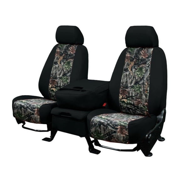 CalTrend Rear Solid Bench Camo Seat Covers for 2001-2003 Ford Windstar - FD224-93KS Hunter Camo Insert with Black Trim