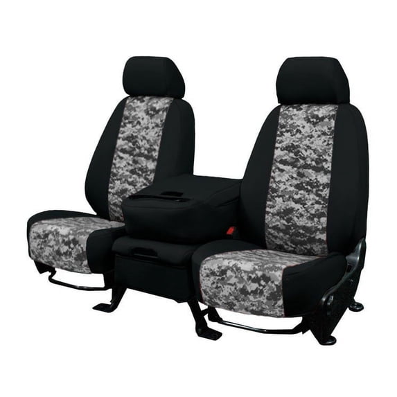 CalTrend Rear Solid Bench Camo Seat Covers for 2001-2003 Ford Windstar - FD224-97KS Urban Insert with Black Trim