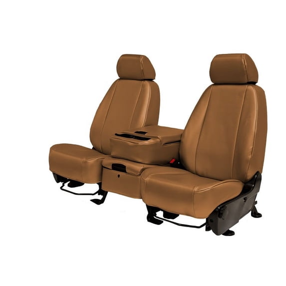 CalTrend Rear Solid Bench Carbon Fiber Seat Covers for 1994-2001 Chevy Camaro - CV312-06FA Beige Insert and Trim