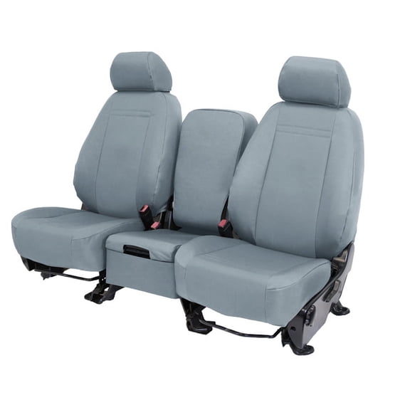 CalTrend Rear Solid Bench Cordura Seat Covers for 2004-2009 Chrysler/Dodge Aspen|Durango - DG231-08CA Light Grey Insert and Trim