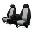 thumbnail image 1 of CalTrend Rear Solid Bench DuraPlus Seat Covers for 1988-1994 Chevy/GMC C/K 1500-2500 - CV154-08DD Light Grey Insert with Black Trim, 1 of 3