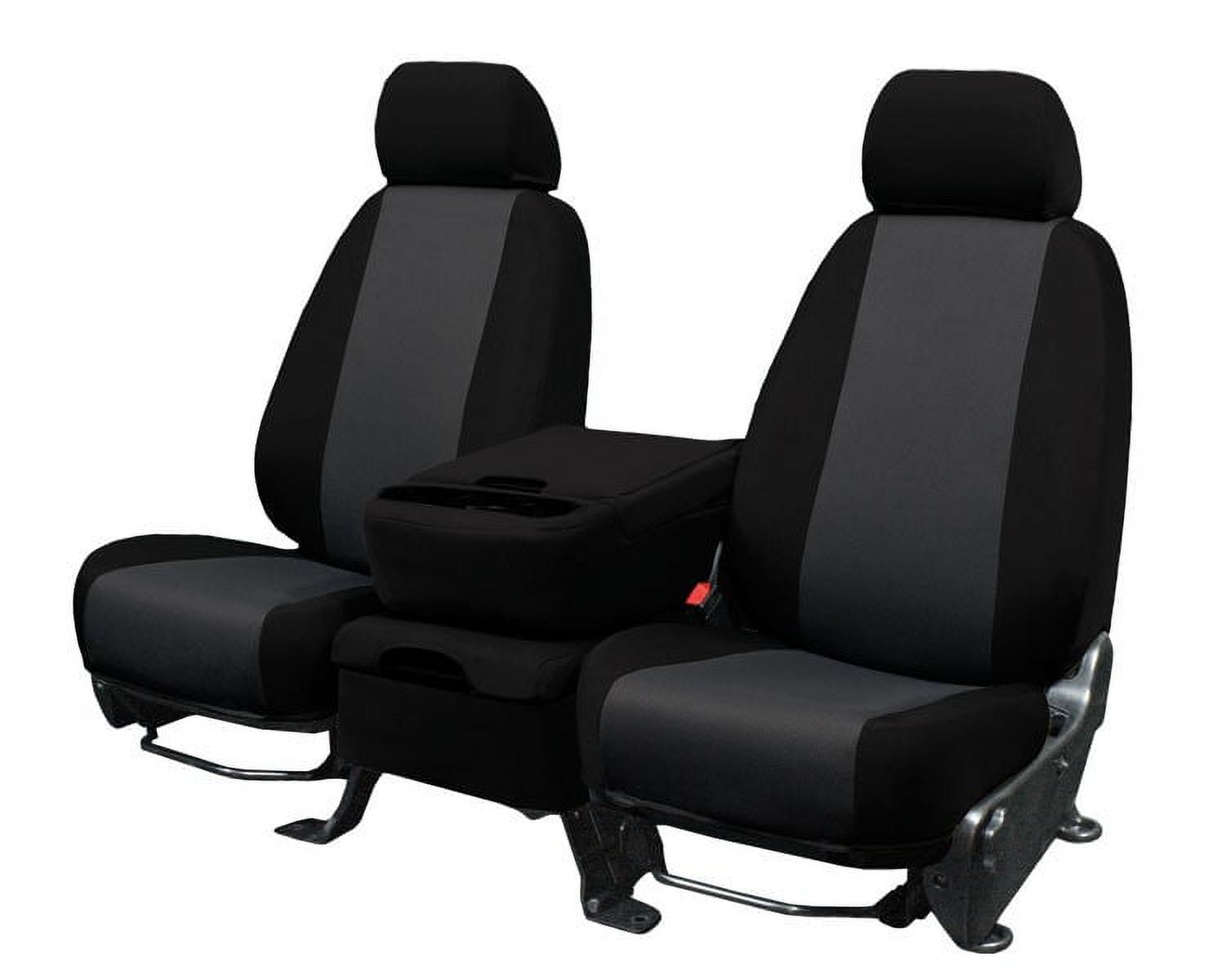 CalTrend Rear Solid Bench EuroSport Seat Covers for 2010 2010 Ford Fusion FD371 03HB Charcoal Insert with Black Trim