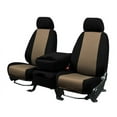 thumbnail image 1 of CalTrend Rear Solid Bench EuroSport Seat Covers for 2016-2023 Chevy Camaro - CV584-06HB Beige Insert with Black Trim, 1 of 3
