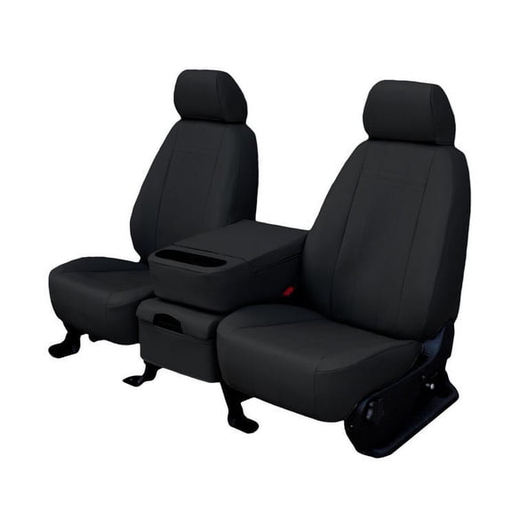 CalTrend Rear Solid Bench Faux Leather Seat Covers for 1988-1994 Chevy/GMC C/K 1500-3500 - CV159-01LX Black Insert and Trim