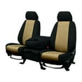 thumbnail image 1 of CalTrend Rear Solid Bench NeoPrene Seat Covers for 2000-2002 Ford Excursion - FD189-06PP Beige Insert with Black Trim, 1 of 3