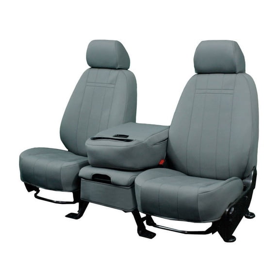 CalTrend Rear Solid Bench NeoPrene Seat Covers for 2010-2015 Chevy Camaro - CV450-08PA Light Grey Insert and Trim