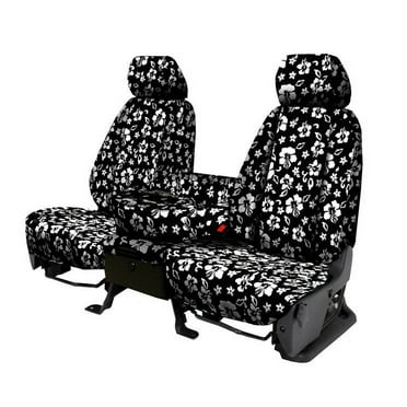 CalTrend Rear Solid Bench NeoSupreme Seat Covers for 2006-2011 Chevy Impala - CV395-31NA Hawaii Black Insert and Trim