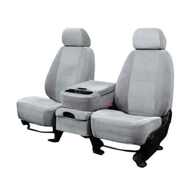 CalTrend Rear Solid Bench O.E. Velour Seat Covers for 1992-1994 Chevy/GMC S10 Blazer|Jimmy - CV144-08RS Light Grey Monarch Insert with Classic Trim