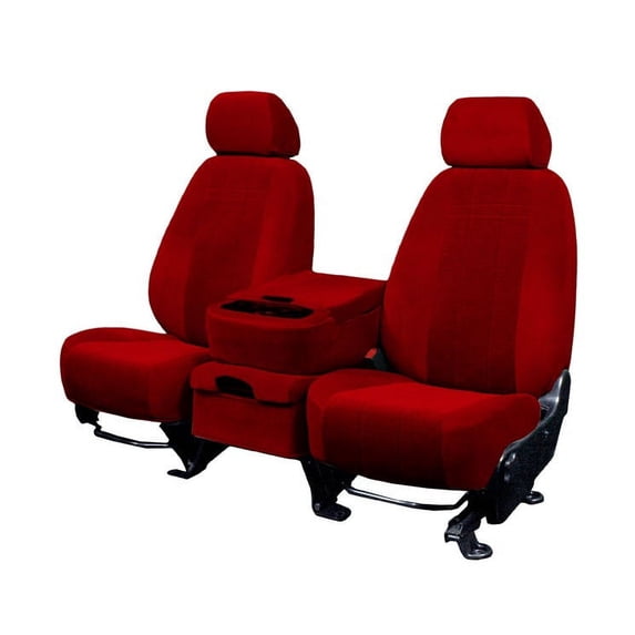 CalTrend Rear Solid Bench O.E. Velour Seat Covers for 2005-2006 Jeep Wrangler - JP142-02RR Red Premier Insert with Classic Trim