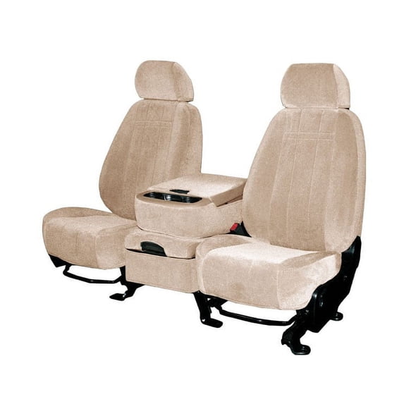 CalTrend Rear Solid Bench O.E. Velour Seat Covers for 2010-2015 Chevy Camaro - CV450-05RA Sandstone Classic Insert and Trim
