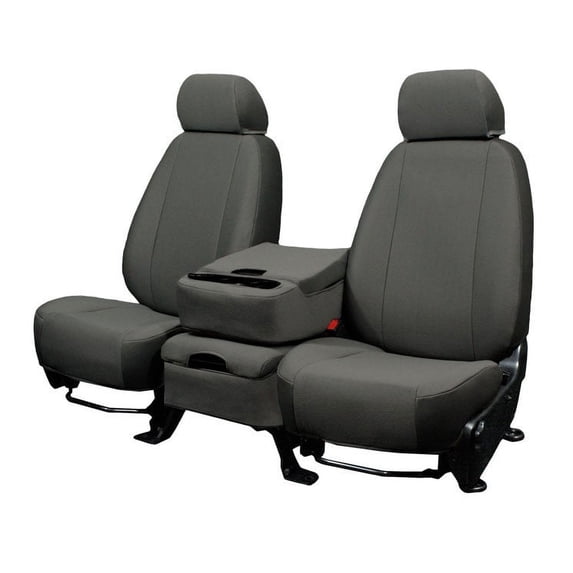 CalTrend Rear Solid Bench SportsTex Seat Covers for 2010-2012 Ford E-150 - FD396-08GA Light Grey Insert and Trim