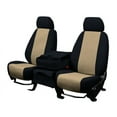 thumbnail image 1 of CalTrend Rear Solid Bench Tweed Seat Covers for 2000-2005 Chevy/GMC Astro|Safari - CV348-06TT Beige Insert with Black Trim, 1 of 3