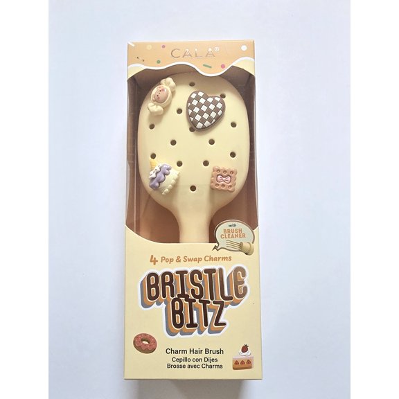 Cala Bristle Bitz Charm Hair Brush Yellow