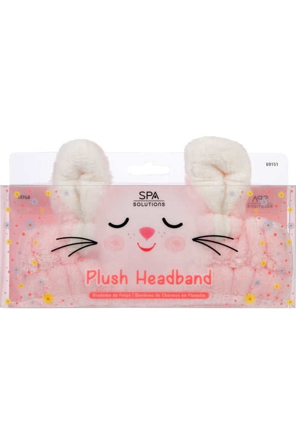 Cute Plush Animal Headbands, Pink Bunny