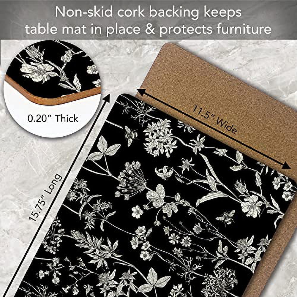 Cala Home Midnight Garden Decorative Hardboard Cork Back Tabletop