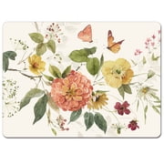 Cala Home "Natures Blessings" Premium Decorative Hardboard Cork Back Tabletop Placemats 4 Pack