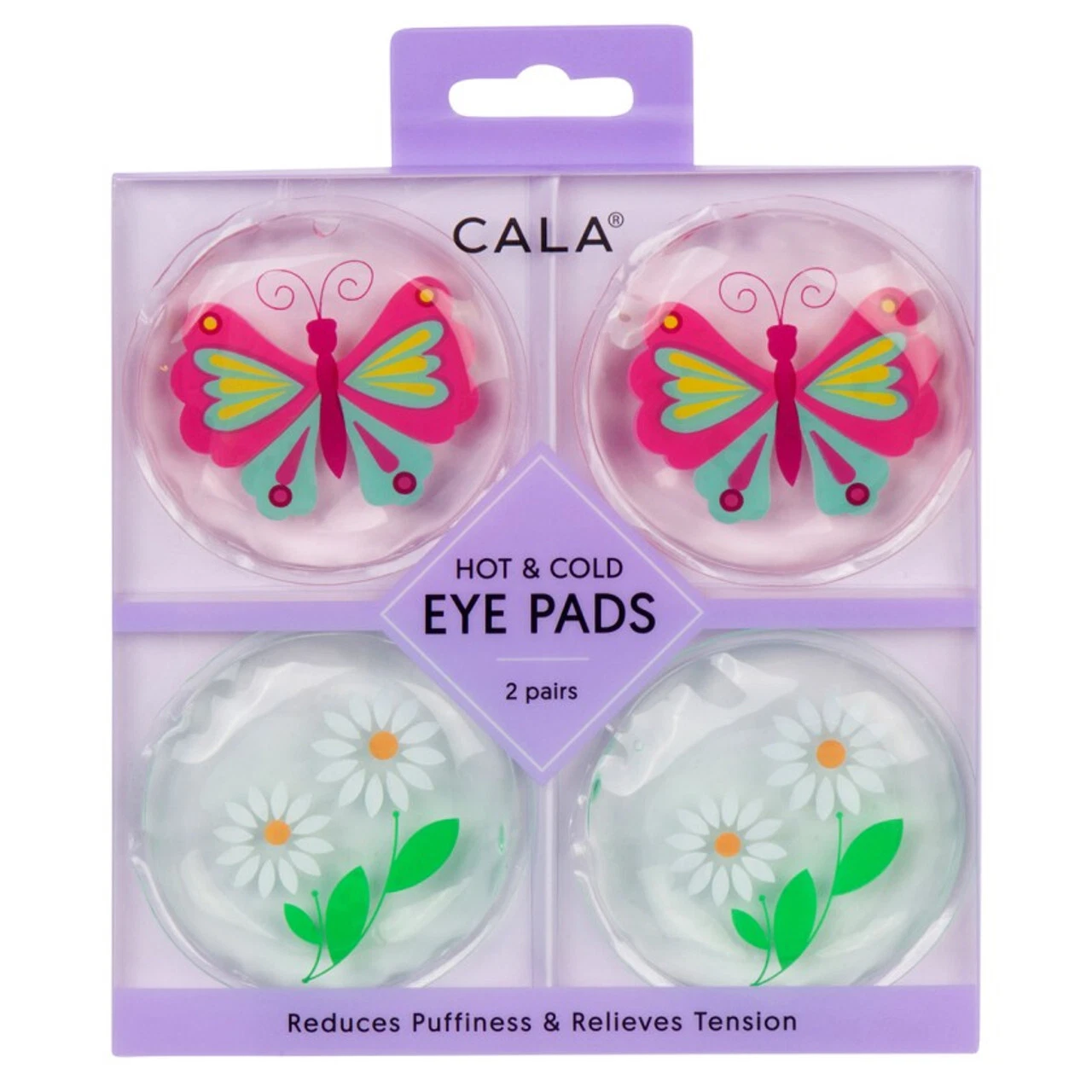 Cala Hot & Cold Eye Pads (Butterfly & Daisy) Microwavable & Freezable - 2Pcs