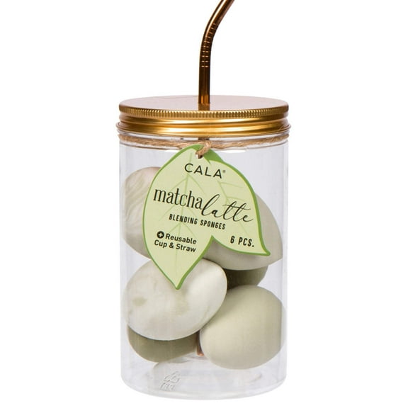 Cala MATCHA LATTE BLENDING SPONGES (6 PCS W/ REUSABLE CUP)