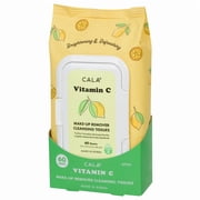 CALA Makeup Remover Cleansing Tissues Vitamin C 60 Sheets - Gentle, Hydrating, Antioxidant-Rich Wipes for a Radiant, Even-Toned Complexion