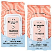 Cala Makeup Remover Cleansing Wipes, Hyaluronic Acid - 60 Wipes (2 Packs, 120 wipes total)