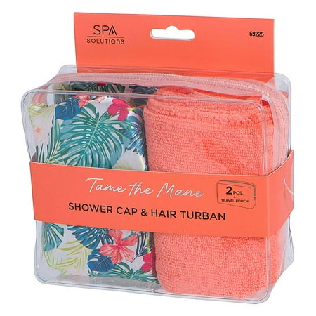 Cala Shower Cap and Turban Set, Tropical