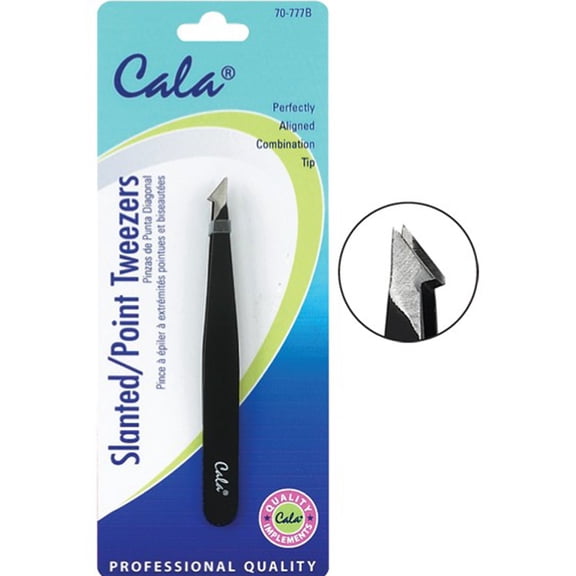 Cala Slanted Point Tip Tweezers, Perfectly Aligned Combination Tip [70-777B]