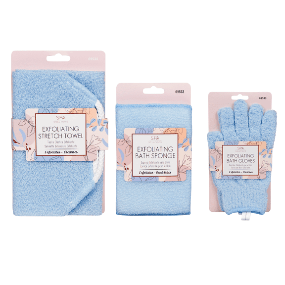 Cala Spa Solution Exfoliating & Cleansing Bath Set (Light Blue)