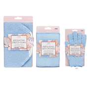 Cala Spa Solution Exfoliating & Cleansing Bath Set Light Blue
