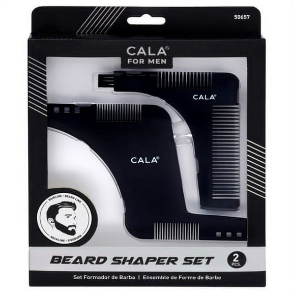 Cala for Men 2 pc Beard Stencil Shaper Set