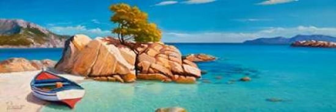 Cala smeraldo Canvas Art - Adriano Galasso (12 x 36)