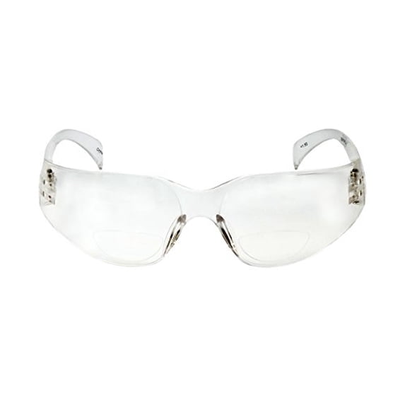 Calabria 28213 Bi-Focal Safety Reading Glasses UV Protection in Clear +2.00